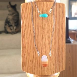Boulder Opal and Montana Moss necklace